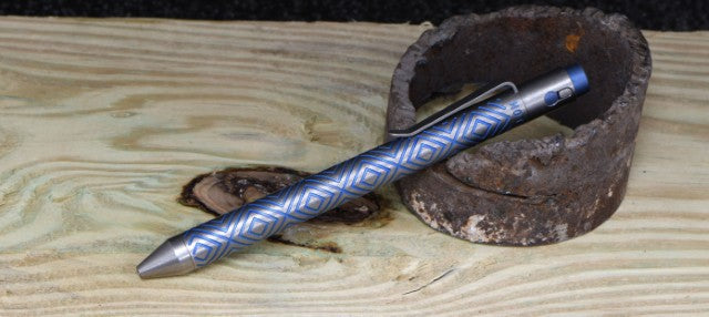 Titanium Custom Anodized Pen - g2 full size marksman blue | Nottingham Tactical