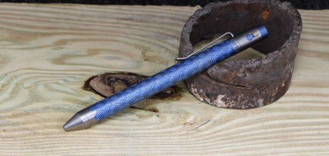 Titanium Custom Anodized Pen - g2 full size yknott blue | Nottingham Tactical